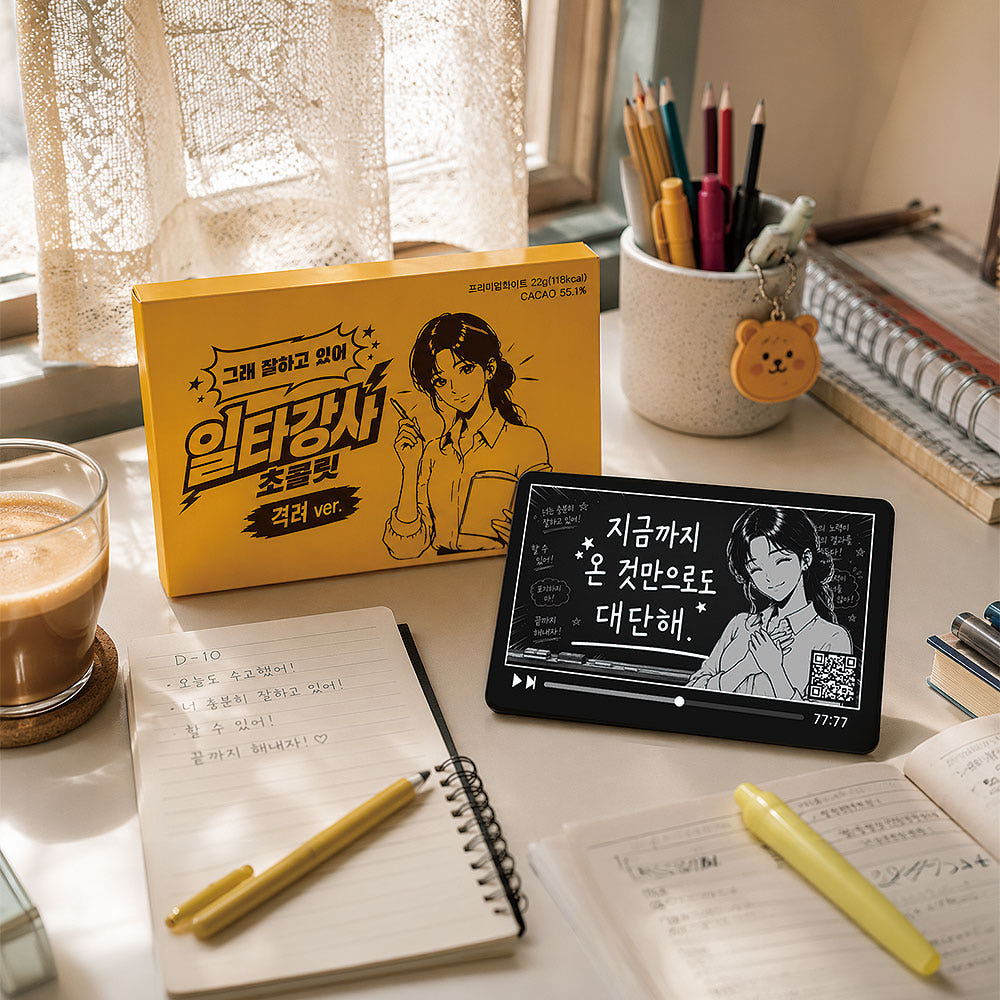 일타강사 초콜릿 수능 D-100일 선물 시험 수험생 응원 합격기원 초콜릿